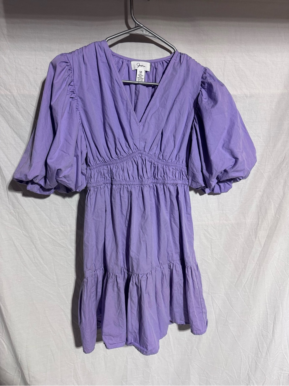 Japna lavender puffy sleeve full skirt mini dress Size Medium
